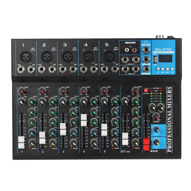 【科凌】7路調音台專業舞台級混音器(藍牙功能/USB播放/液晶顯示)