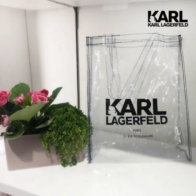 【KARL LAGERFELD 卡爾】IKONIK KARL & CHOUPETTE托特包(原廠公司貨 買包送包)