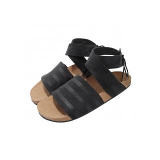 【adidas 愛迪達】ADILETTE ANKLE WRAP W 黑色 女鞋 涼鞋 綁帶(CM8167)