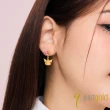 【Just Gold 鎮金店】酷洛米 Kuromi 復古野餐趣-蝴蝶結 黃金耳環(單耳)