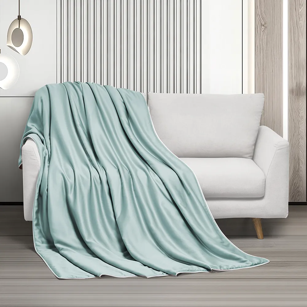 【MIT iLook】獨家台灣製 頂級60支100%萊賽爾天絲™300織-石墨烯精美框四季被150X180公分(多色選)