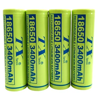 【TX 特林】台灣商檢認證18650鋰充電池3400mAh-4入(T-Li3400-4)