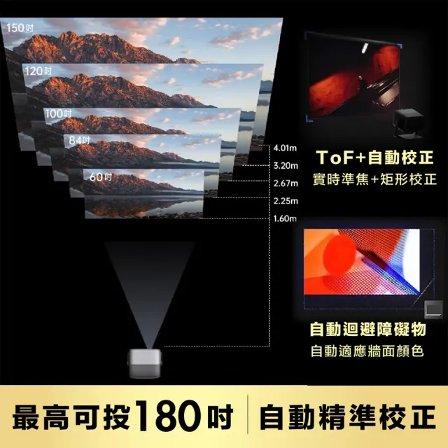 【JMGO 堅果】N1S Infinity 4K目氪三色雷射投影機(目氪技術/4K UHD高畫質/2450 ISO流明/自動對焦校正)
