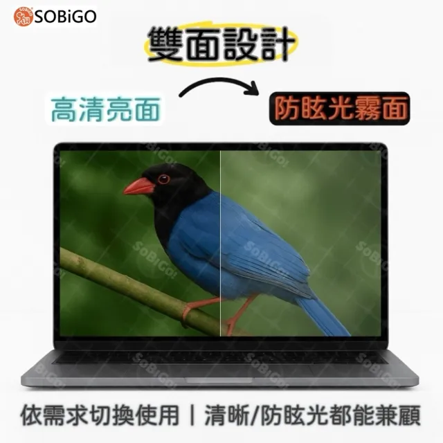 【SOBiGO!】抗藍光防窺片27吋(不含邊框顯示區域尺寸597*336mm)
