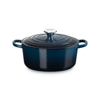 Le Creuset】典藏琺瑯鑄鐵鍋圓鍋24cm(火焰橘-鋼頭) - momo購物網- 好評