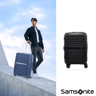 【Samsonite 新秀麗】20吋 OCTOLITE NEO 可擴充大容量防盜拉鍊輕量PP耐衝擊行李箱/水漾箱/登機箱(黑)