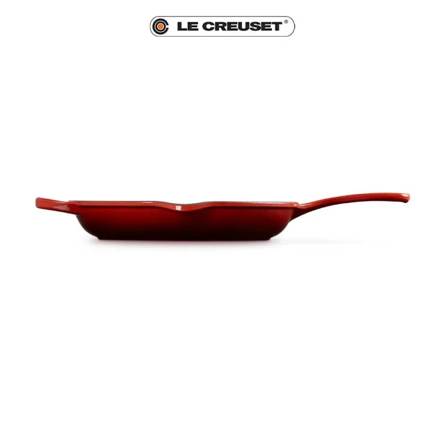 【Le Creuset】典藏琺瑯鑄鐵鍋單耳單柄圓煎盤26cm(火紅辣椒)