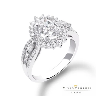 【Vividventure 亞帝芬奇】GIA 1克拉 FSI2 2VG 天然鑽石 鑽石 戒指 豐采(鉑金台)