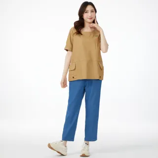 【betty’s 貝蒂思】鬆緊腰頭鈕扣長褲(共二色)
