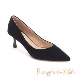 【Pineapple Outfitter】PEETA 真皮經典高跟鞋(絨黑色)