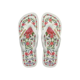 【havaianas 哈瓦仕】拖鞋 男鞋 女鞋 夾腳拖 玫瑰花 花卉 Farm Flor Realeza 白 4150148-0001U