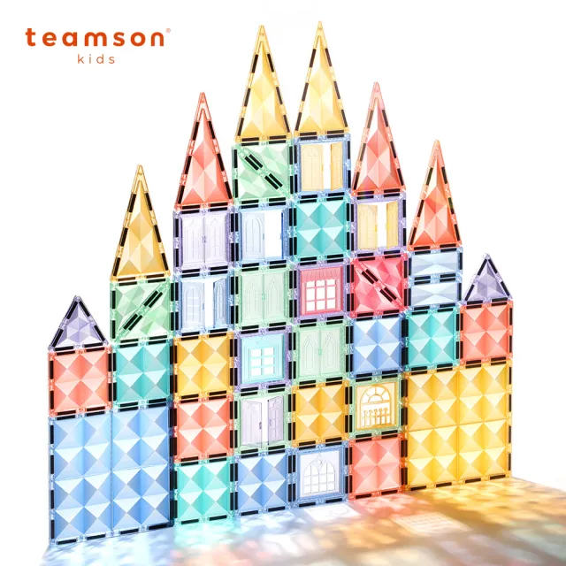 【Teamson】奇幻水晶鑽石磁力片車子豪華組