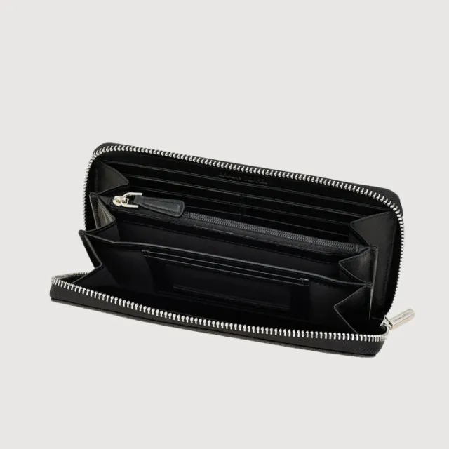 【BRAUN BUFFEL 德國小金牛】凱瓦 13卡拉鍊長夾-黑色(BF860-602-BK) 錢包送禮推薦