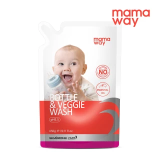 【mamaway 媽媽餵】奶瓶蔬果洗潔精補充包 1入(650g&times;1)