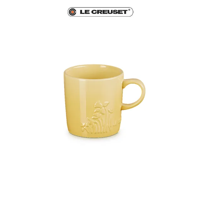 【Le Creuset】春日花園系列瓷器英式馬克杯350ml(洋甘菊/蛋白霜/海洋之花 3色選一)
