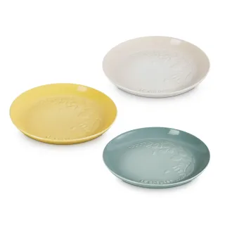 【Le Creuset】春日花園系列瓷器餐盤22cm(洋甘菊/蛋白霜/海洋之花 3色選1)