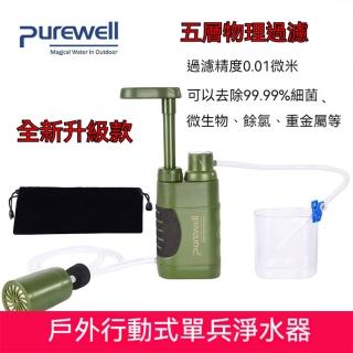 【Josie】戶外淨水器 過濾器 應急野營直飲淨水器(過濾器 循環使用 過濾水源 應急生存裝備 野營用品)