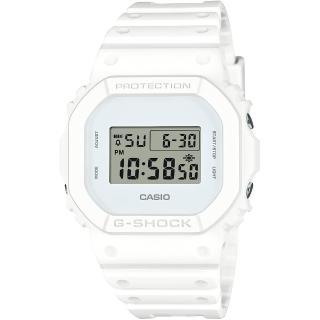 【CASIO 卡西歐】G-SHOCK 絕對強悍純白方形電子錶 禮物(DW-5600WW-7/速)