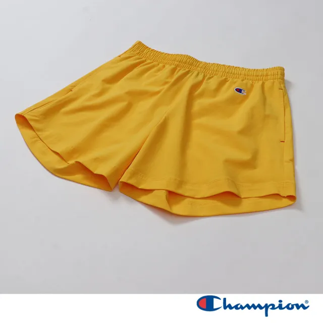 【Champion】官方直營 女款-SPORTS 素面運動短褲-黃色(CW-BS501-748)