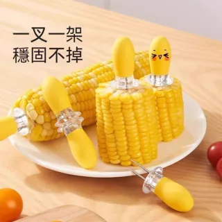 【茉家】創意小巧玉米不鏽鋼防燙叉(1對)