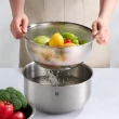【ZWILLING 德國雙人】Prep不鏽鋼多功能瀝水刨絲調理盆7件組16/20/24cm附包/手套(德國雙人牌集團官方直營)