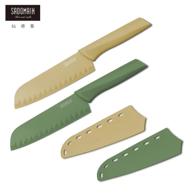 【SADOMAIN 仙德曼】戶外露營用品-炫曜料理刀29.5cm(水果刀/切刀/料理刀/露營戶外刀)