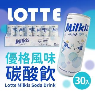 【Lotte 韓國樂天】優格風味碳酸飲(250ml*30入/箱)