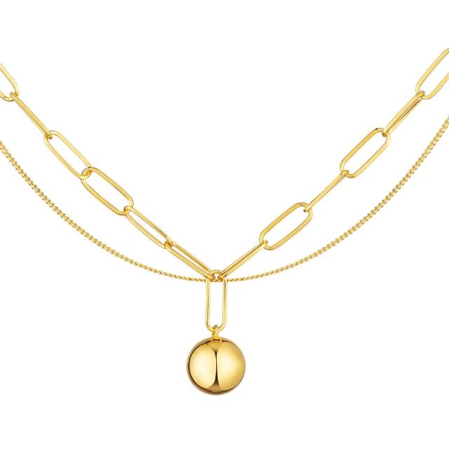 【Just Gold 鎮金店】輕奢 金球 黃金項鍊