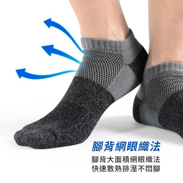 【PULO】穿立淨除臭耐磨休閒裸襪1雙(除臭襪/男女襪/毛巾底氣墊襪/運動厚底襪/隱形襪/防磨耐磨)