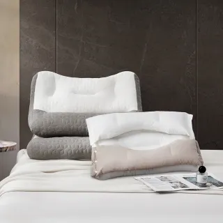 【MIT iLook】超值2入任選 日式健康助眠護頸枕頭(日式乳膠羽絲棉/立體羽絲棉/護頸系列)