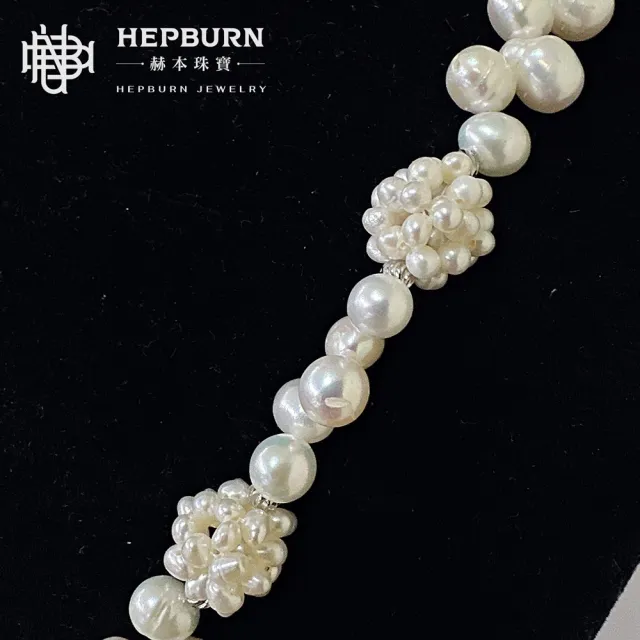 【赫本珠寶】($5280)設計款花團錦簇天然珍珠項鍊毛衣練