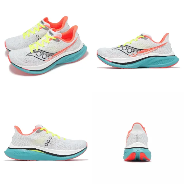 【SAUCONY 索康尼】競速跑鞋 Endorphin Speed 5 男鞋 白 藍橘 緩震 尼龍板 索康尼(S2100797)