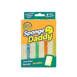 【Scrub Daddy 微笑老爹】雙面小妹菜瓜布(彩色4入)