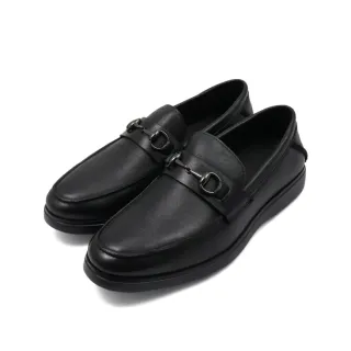 【Pelutini】經典素面馬銜扣質感便士樂福鞋 黑色(512178-BL)
