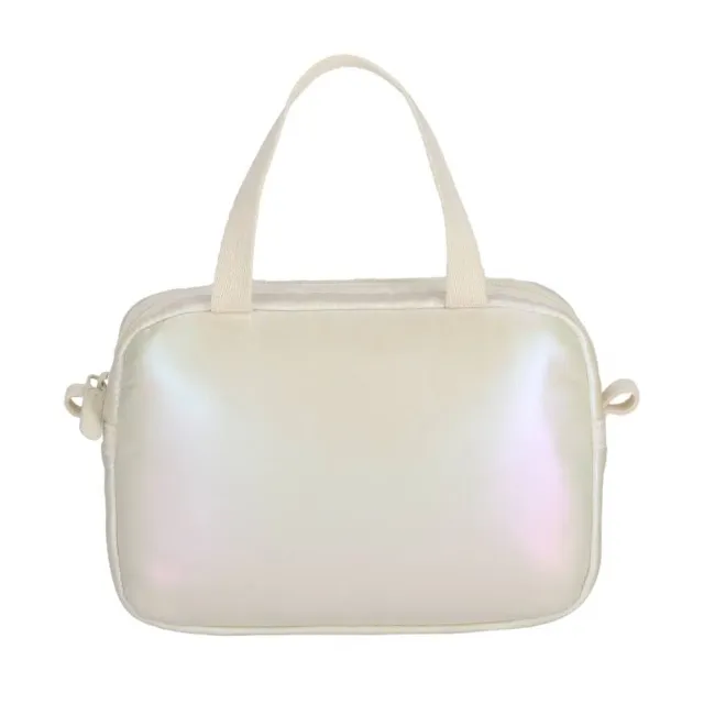 【Lesportsac】珍珠奶油色手提化妝包 收納包 盥洗包 送禮 禮物 推薦 女包(漸層光影)