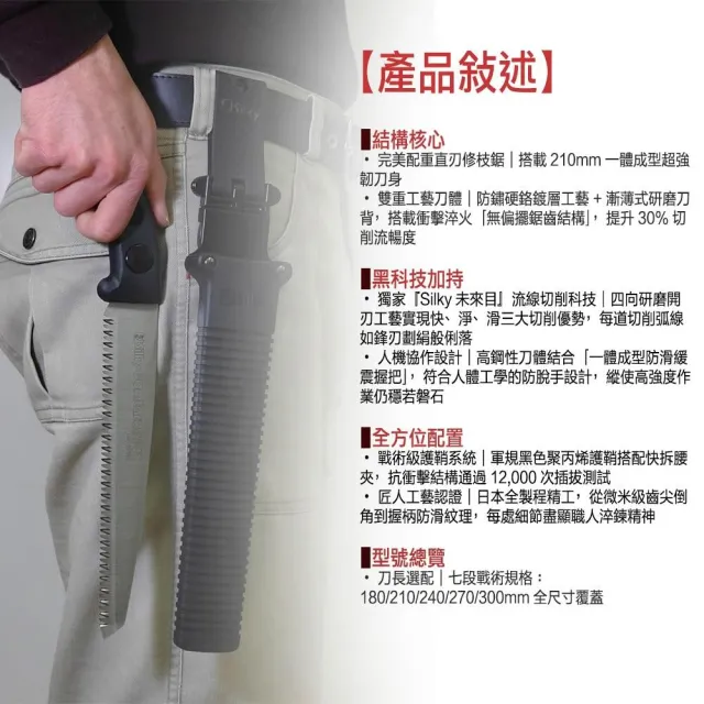 【Silky 喜樂】替換刀片無握把 300mm修枝鋸103-30(修枝鋸 木工鋸 日本鋸子 園藝鋸)