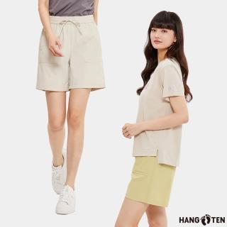 【Hang Ten】女裝-RELAXED FIT泡泡紗抽繩寬鬆短褲(多色選)