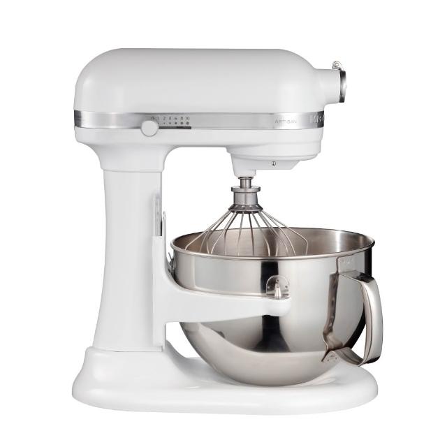 【KitchenAid】5.7公升/6Q桌上型攪拌機-升降型-牛奶白(打蛋機 / 揉麵機 / 廚師機 / 麵團機 / 和麵機)
