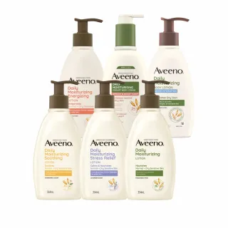 【Aveeno 艾惟諾】長效鎖水保濕乳_6款任選2入組(燕麥/活力/薰衣草/洋甘菊/水感/蜂蜜杏桃)