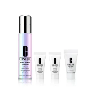 【CLINIQUE 倩碧】超激光淡斑精粹PRO入門組(淡斑精粹PRO 30ml+淡斑保濕輕乳霜5mlx2/美白淡斑精華)