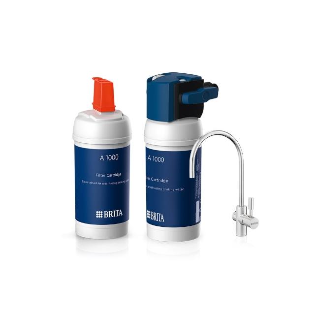 【德國BRITA官方】mypure A1長效型櫥下濾水系統+A1000濾芯_內含2芯(國家標準可生飲 超大濾水量)