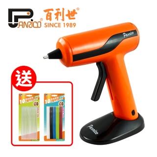 【Panrico 百利世】3.7V無線鋰電USB充電熱熔膠槍(贈透明+彩色膠條)