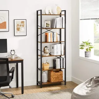 【hoi! 好好生活】VASAGLE 工業風多功能六層層架-鐵鏽棕 LLS062B01(租屋族/DIY家具)