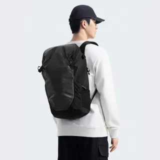 【The North Face】北面男女款黑色大容量多功能休閒後背包｜8BK8KX7