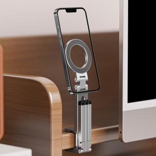 【MoonDy】磁吸支架 手機支架 magsafe 鋁合金支架 可折疊 手機支撐架 旅行 直播 錄影 三腳架 手機配件