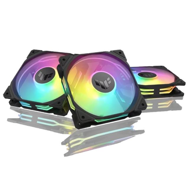 【ASUS 華碩】TUF Gaming TR120 ARGB 反向風扇 - 三入組 黑色(TR120-ARGB-REVERSE-3IN1)