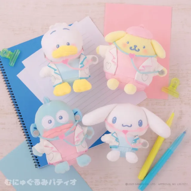 【小禮堂】雙11 Sanrio 三麗鷗 貝克鴨 絨毛玩偶吊飾 302診療室(平輸品)