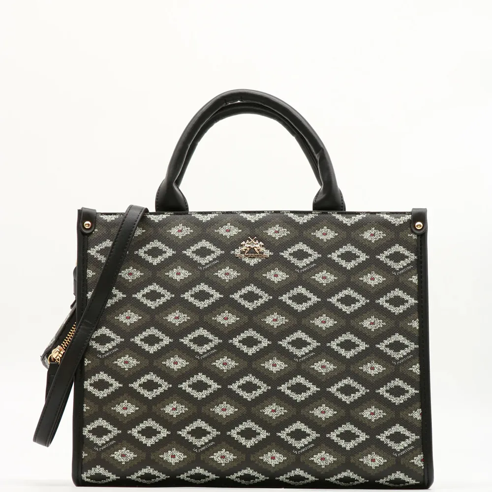 【LA MARTINA】交換禮物 直播限定 義大利原裝進口 限量2折 頂級花繡紋托特包肩背包 1570T 全新專櫃展示品