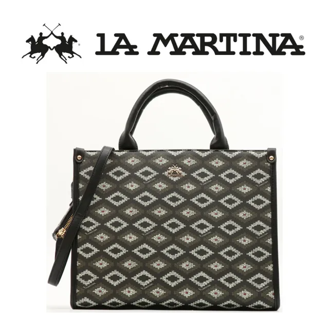 【LA MARTINA】交換禮物 直播限定 義大利原裝進口 限量2折 頂級花繡紋托特包肩背包 1570T 全新專櫃展示品