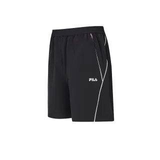 【FILA官方直營】男抗UV平織短褲-黑色(1SHZ-5313-BK_253)